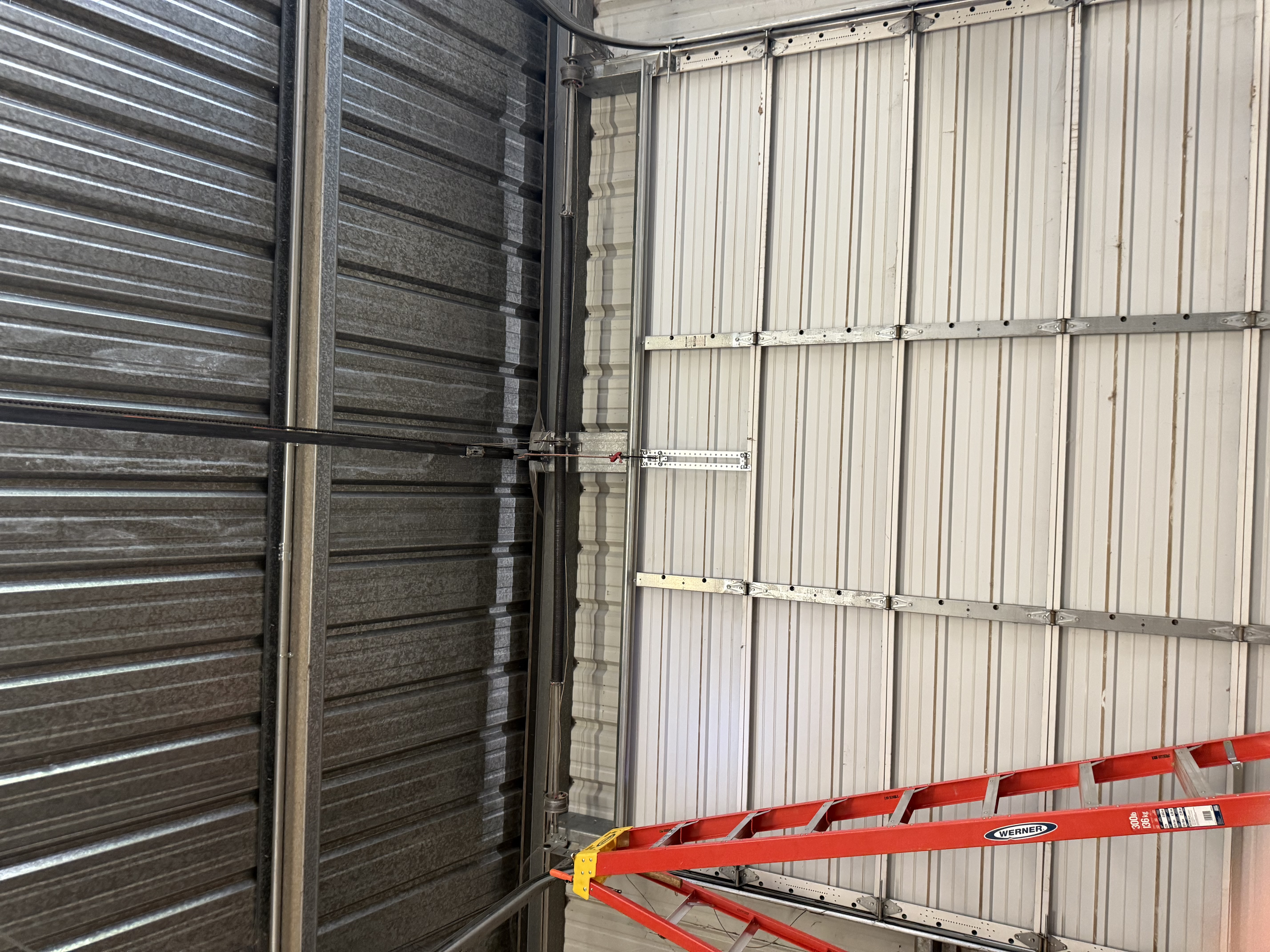 Garage door spring replacement project